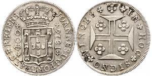 400 Reis Regno del Portogallo (1139-1910) Argento 