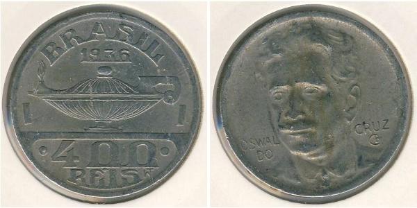400 Reis Brésil Cuivre/Nickel 