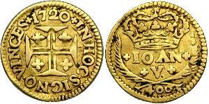 400 Reis Kingdom of Portugal (1139-1910) Gold John V of Portugal (1689-1750)