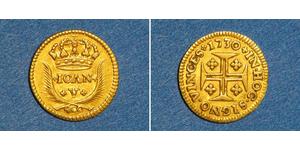 400 Reis Reino de Portugal (1139-1910) Oro Juan V de Portugal (1689-1750)