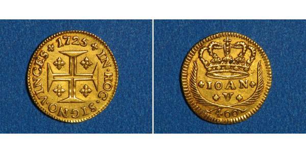 400 Reis Reino de Portugal (1139-1910) Oro Juan V de Portugal (1689-1750)