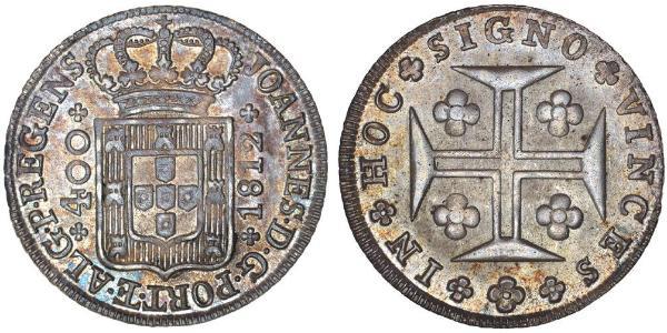 400 Reis Reino de Portugal (1139-1910) Plata 