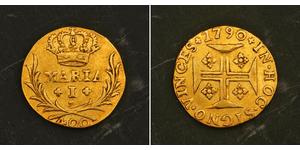 400 Reis 巴西 / 葡萄牙王國 (1139 - 1910) 金 Maria I of Portugal (1734-1816)