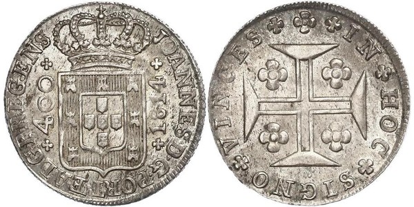 400 Reis 葡萄牙王國 (1139 - 1910) 銀 