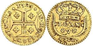 400 Рейс Королевство Португалия (1139-1910) Золото Жуан V король Португалии (1689-1750)