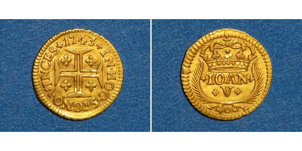 400 Рейс Королівство Португалія (1139-1910) Золото Жуан V король Португалії (1689-1750)