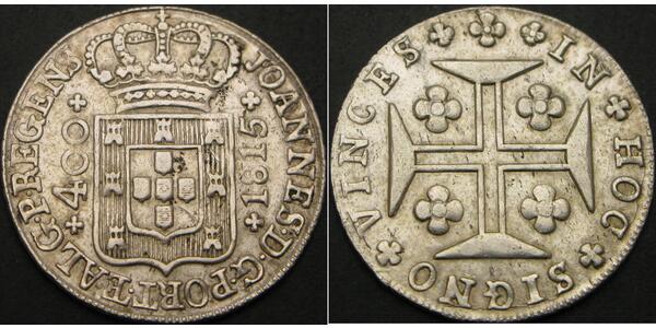 400 Рейс Королевство Португалия (1139-1910) Серебро 