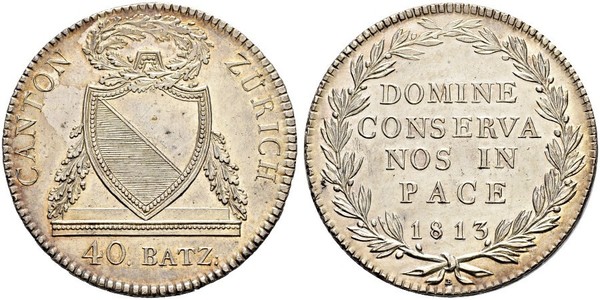 40 Batz Schweiz Silber 