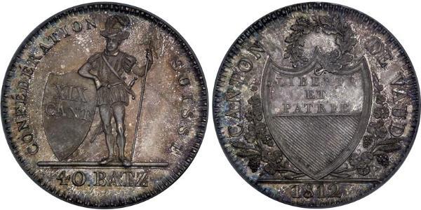 40 Batz Schweiz Silber 