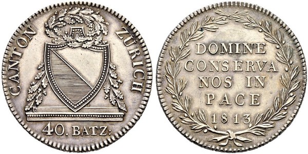 40 Batz Schweiz Silber 