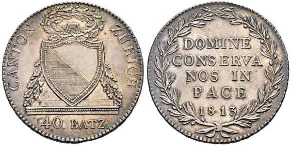 40 Batz Schweiz Silber 