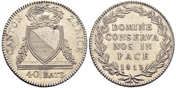 40 Batz Schweiz Silber 