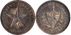40 Centavo Cuba Argento 