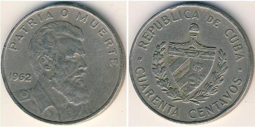 40 Centavo Cuba Níquel/Cobre 