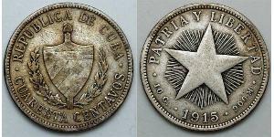 40 Centavo Cuba 銀 