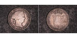 40 Centimo Spagna Argento Isabella II of Spain (1830- 1904)