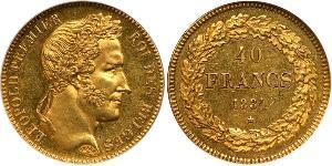 40 Franc Belgium Gold Leopold I of Belgium (1790-1865)