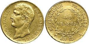 40 Franc Erstes Kaiserreich (1804-1814) Gold Napoleon Bonaparte(1769 - 1821)