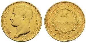 40 Franc Erstes Kaiserreich (1804-1814) Gold Napoleon Bonaparte(1769 - 1821)