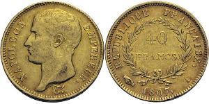 40 Franc Erstes Kaiserreich (1804-1814) Gold Napoleon Bonaparte(1769 - 1821)