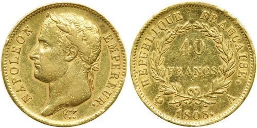 40 Franc Erstes Kaiserreich (1804-1814) Gold Napoleon Bonaparte(1769 - 1821)