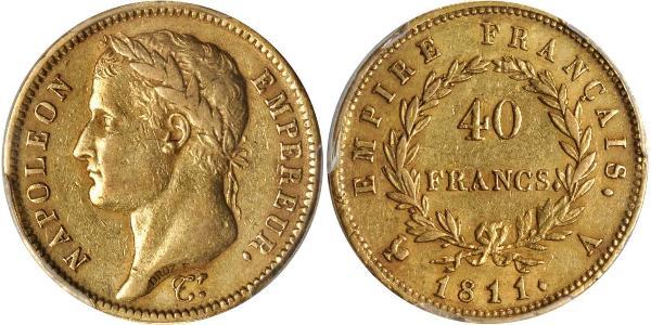 40 Franc Erstes Kaiserreich (1804-1814) Gold Napoleon Bonaparte(1769 - 1821)