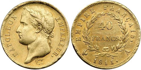 40 Franc Erstes Kaiserreich (1804-1814) Gold Napoleon Bonaparte(1769 - 1821)
