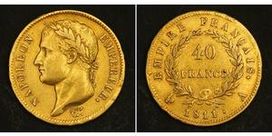 40 Franc First French Empire (1804-1814) Gold Napoleon (1769 - 1821)