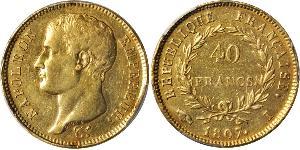 40 Franc First French Empire (1804-1814) Gold Napoleon (1769 - 1821)