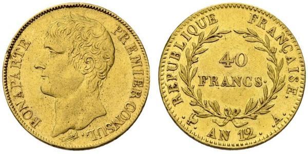 40 Franc First French Empire (1804-1814) Gold Napoleon (1769 - 1821)