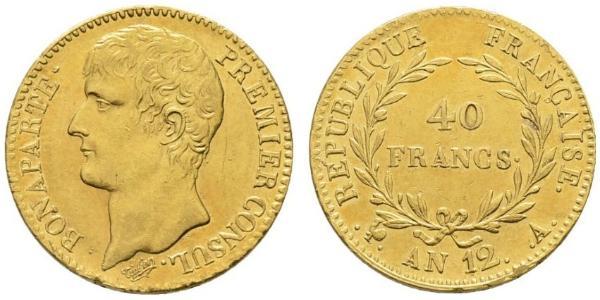 40 Franc First French Empire (1804-1814) Gold Napoleon (1769 - 1821)