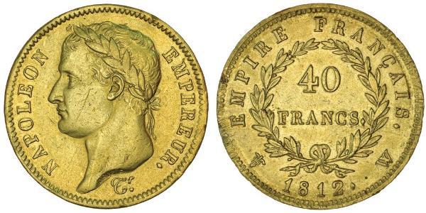 40 Franc First French Empire (1804-1814) Gold Napoleon (1769 - 1821)