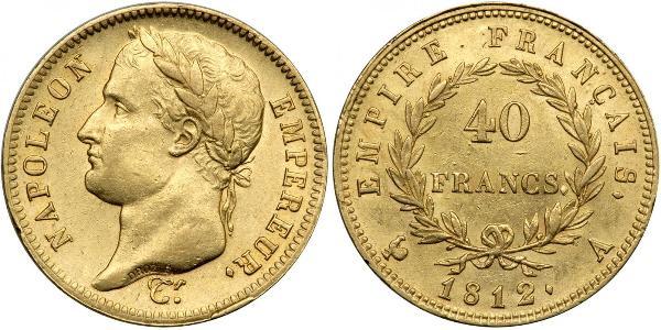 40 Franc First French Empire (1804-1814) Gold Napoleon (1769 - 1821)