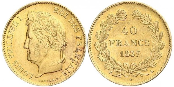 40 Franc Julimonarchie (1830-1848) Gold Louis-Philippe I (1773 -1850)