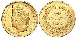 40 Franc July Monarchy (1830-1848) Gold Louis Philippe I of France (1773 -1850)