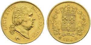 40 Franc Kingdom of France (1815-1830) Gold Louis XVIII of France (1755-1824)