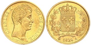 40 Franc Kingdom of France (1815-1830) Gold Charles X of France (1757-1836)