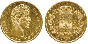 40 Franc Kingdom of France (1815-1830) Gold Charles X of France (1757-1836)