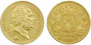 40 Franc Kingdom of France (1815-1830) Gold Ludwig XVIII (1755-1824)