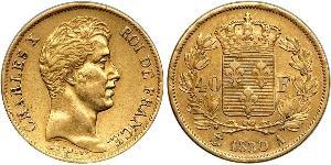 40 Franc Kingdom of France (1815-1830) Gold Charles X of France (1757-1836)