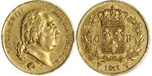 40 Franc Kingdom of France (1815-1830) Gold Ludwig XVIII (1755-1824)