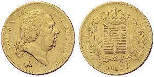 40 Franc Kingdom of France (1815-1830) Gold Louis XVIII of France (1755-1824)