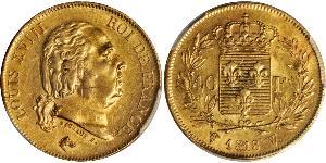 40 Franc Kingdom of France (1815-1830) Gold Ludwig XVIII (1755-1824)