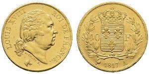 40 Franc Kingdom of France (1815-1830) Or Louis XVIII de France  (1755-1824)