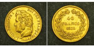 40 Franc Monarchie de Juillet (1830-1848) Or Louis-Philippe I (1773 -1850)