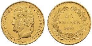 40 Franc Monarchie de Juillet (1830-1848) Or Louis-Philippe I (1773 -1850)