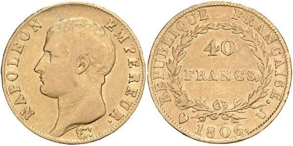 40 Franc Premier Empire (1804-1814) Or Napoléon Ier(1769 - 1821)