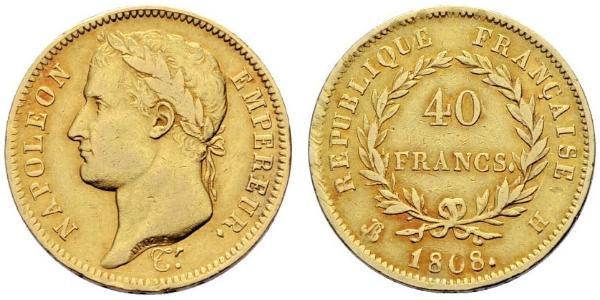 40 Franc Premier Empire (1804-1814) Or Napoléon Ier(1769 - 1821)