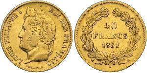 40 Franc Monarquía de Julio (1830-1848) Oro Luis Felipe I de Francia  (1773 -1850)