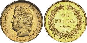 40 Franc Monarquía de Julio (1830-1848) Oro Luis Felipe I de Francia  (1773 -1850)